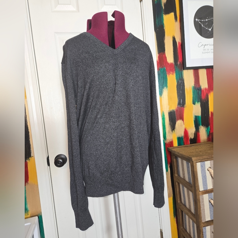 Banana Republic Luxury Blend Silk Cashmere Cotton V Neck Knit Sweater Small - Picture 1 of 8